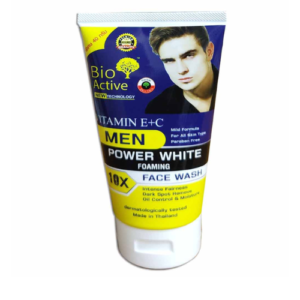 BIO ACTIVE MEN POWER WHITE FACE WASH 80g